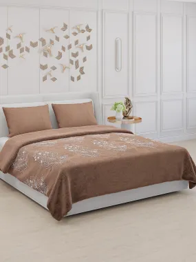 115 GSM Polyester Double Bed Bedsheet with 2 Pillow Covers