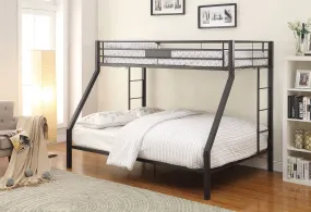 83 X 63 X 65 Sandy Black Metal Twin Xl Over Queen Bunk Bed