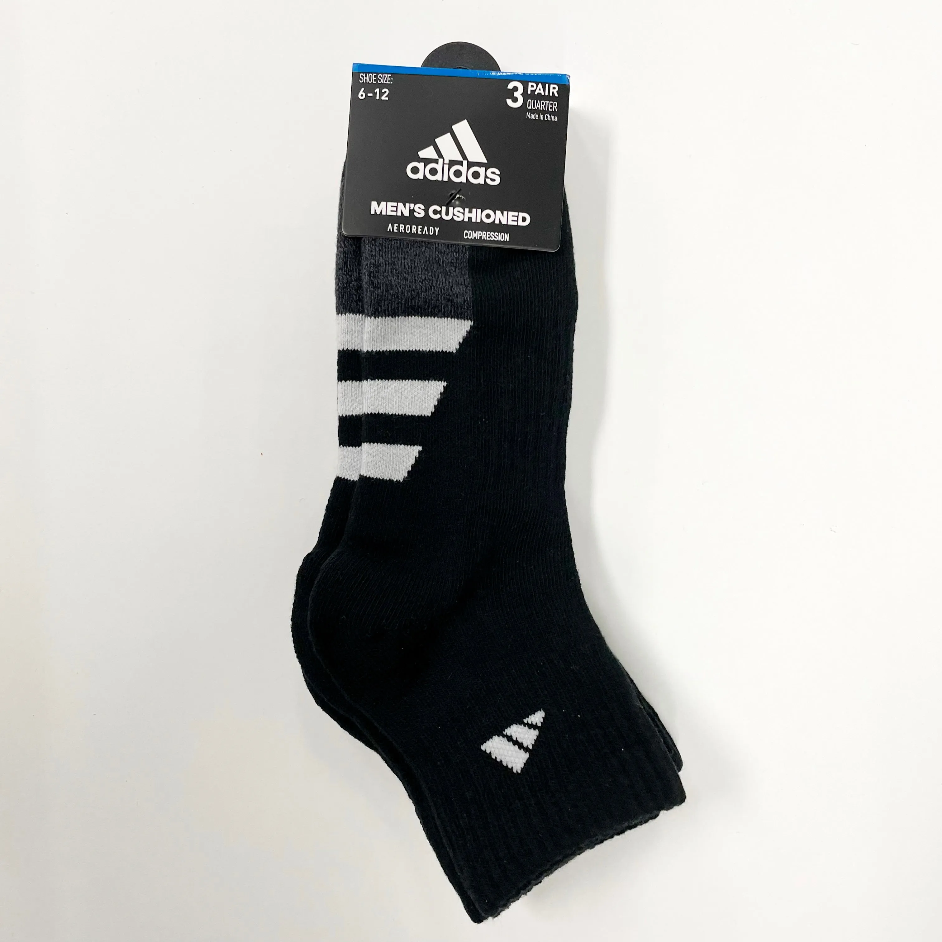 Adidas Men's Cushion quarter-cut 3 pairs socks