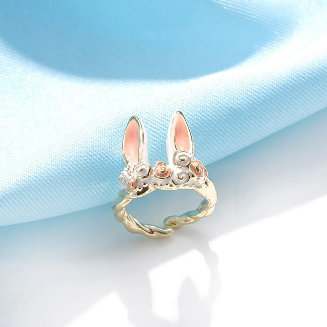 Adorable Open Bunny Ears Ring