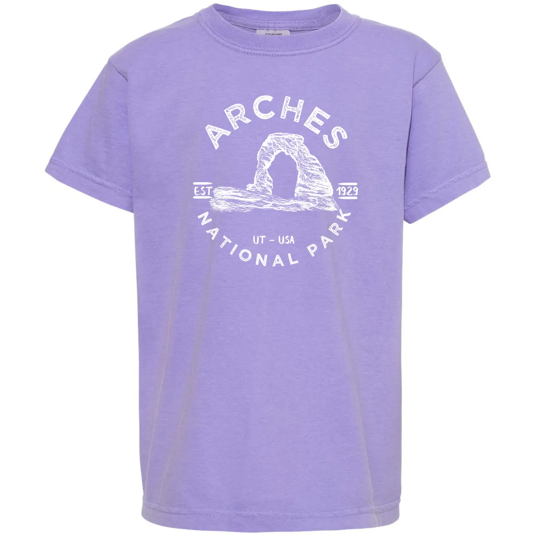 Arches National Park Youth Comfort Colors T shirt