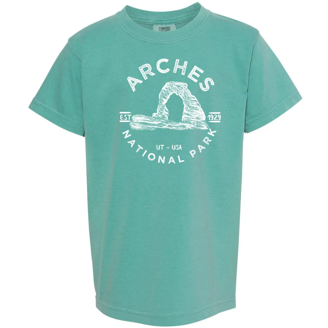 Arches National Park Youth Comfort Colors T shirt