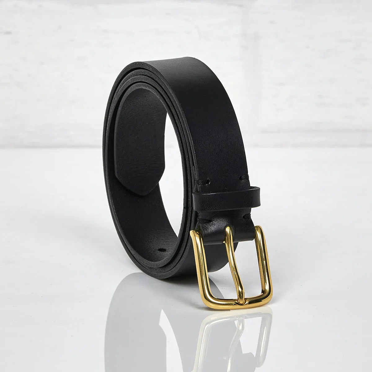 Awling Pitch Black & Polished Brass Foster Belt