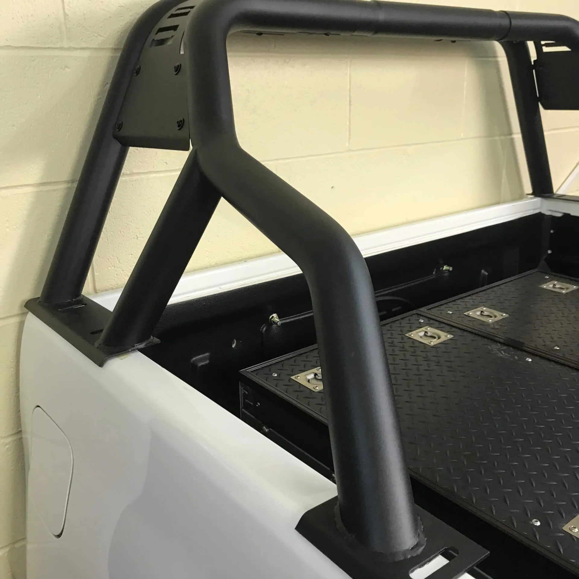 Black Short Arm Roll Sports Bar for the Ford Ranger 2022 