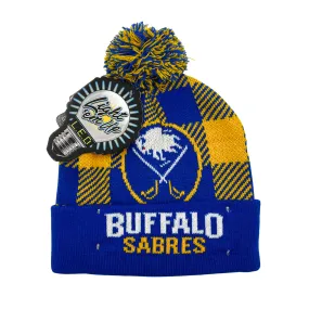 Buffalo Sabres Plaid Light Up Winter Hat