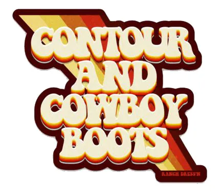 CONTOUR AND COWBOY BOOTS STICKER