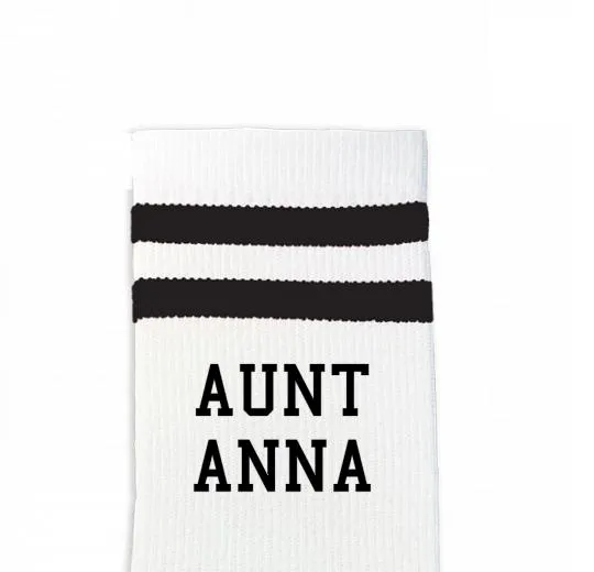 Custom Design Striped Crew Socks - Medium