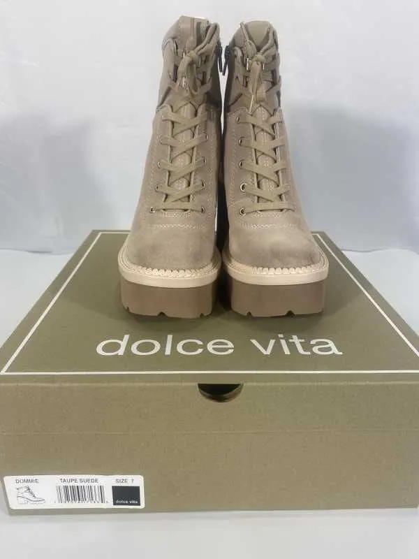 DOMMIE BOOTS TAUPE SUEDE - re:vita