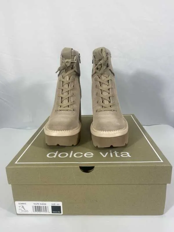 DOMMIE BOOTS TAUPE SUEDE - re:vita