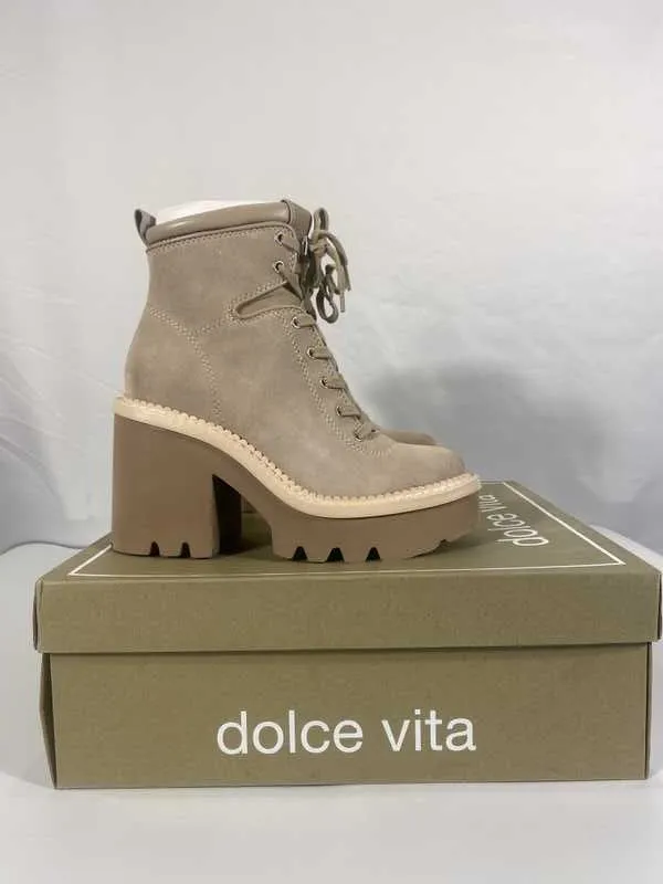 DOMMIE BOOTS TAUPE SUEDE - re:vita