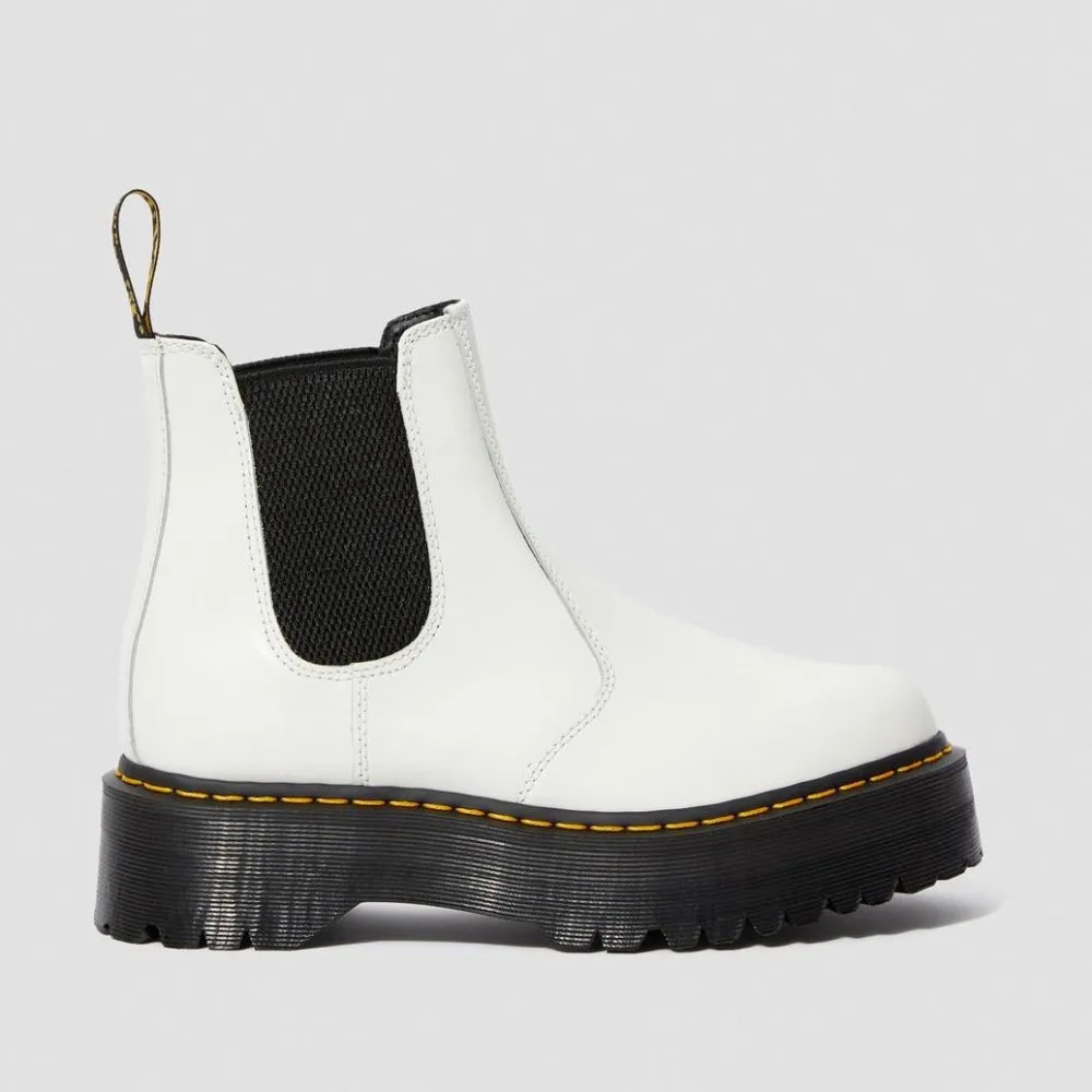 Dr. Martens Women's 2976 Quad Platform - White