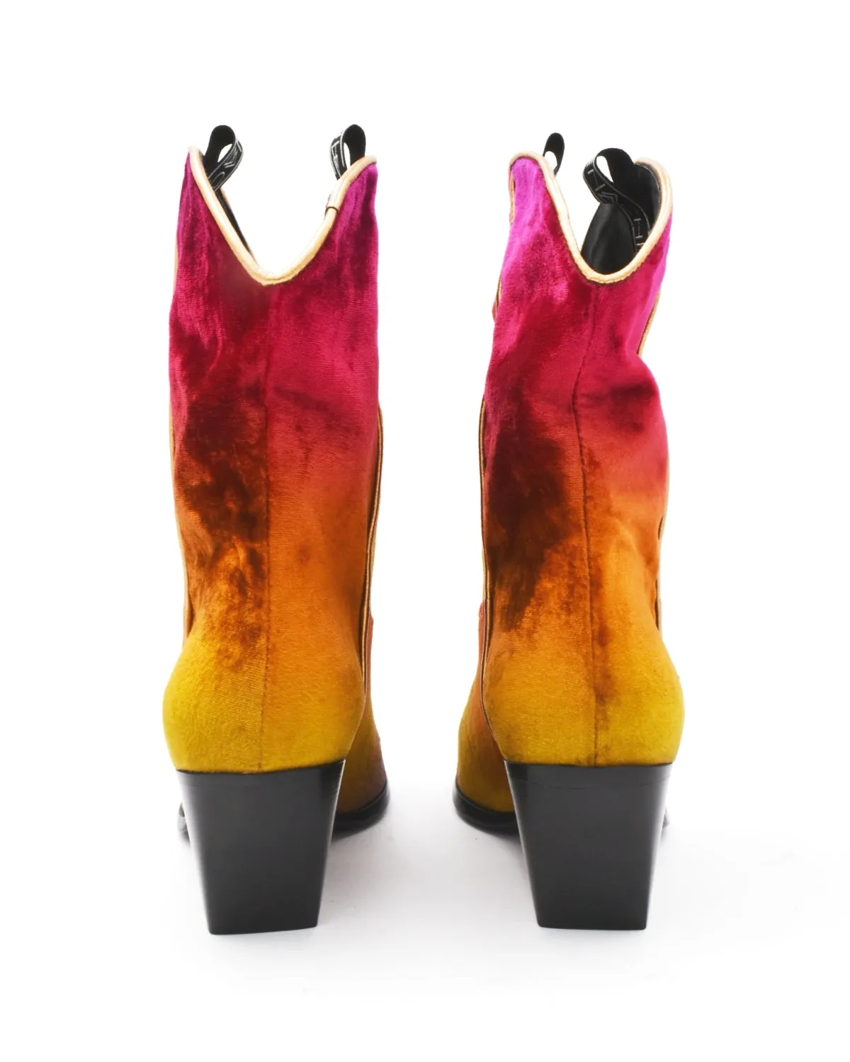 Elena Iachi Psychedelic Velvet Western Boot