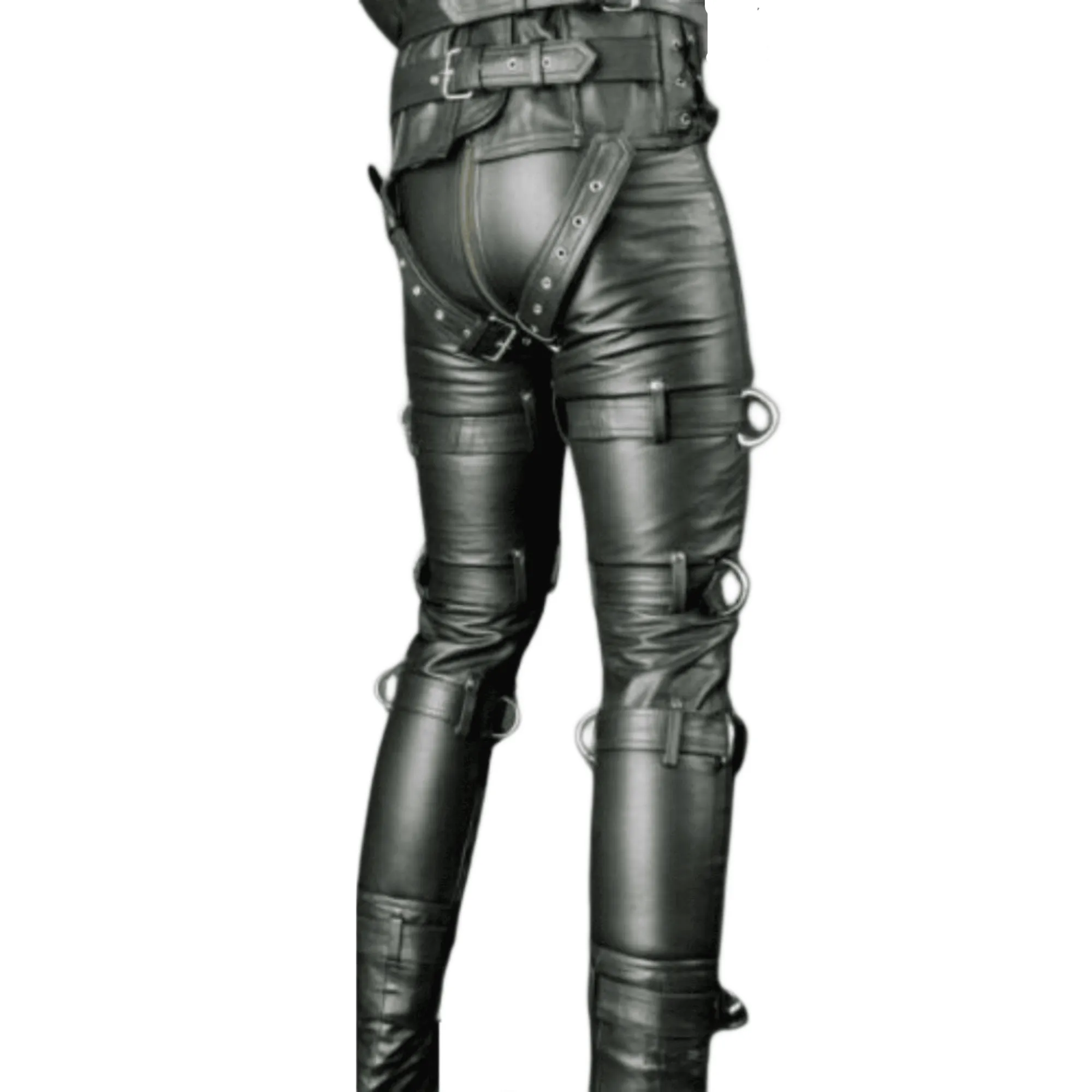 Fetish Wear Bondage Leather Pants for Men