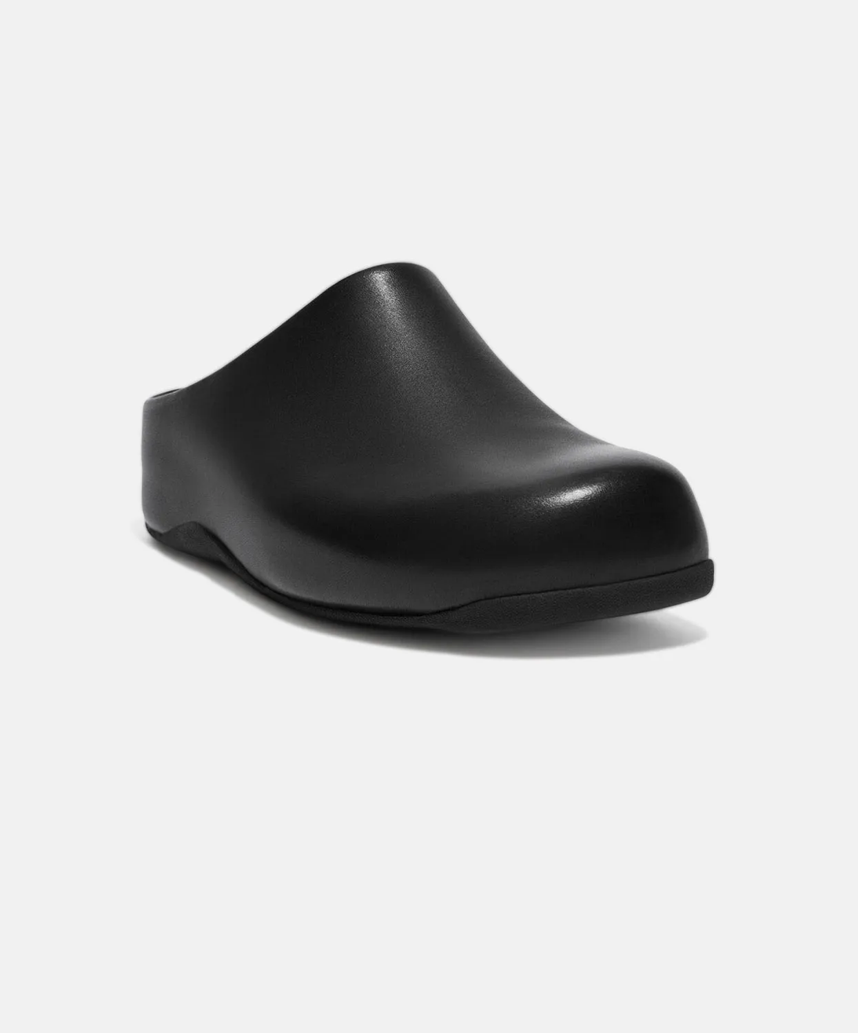 FitFlop Shuv Leather Clogs Black