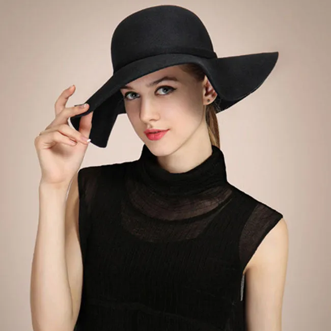 Haute Edition Women's Felt Floppy Hat