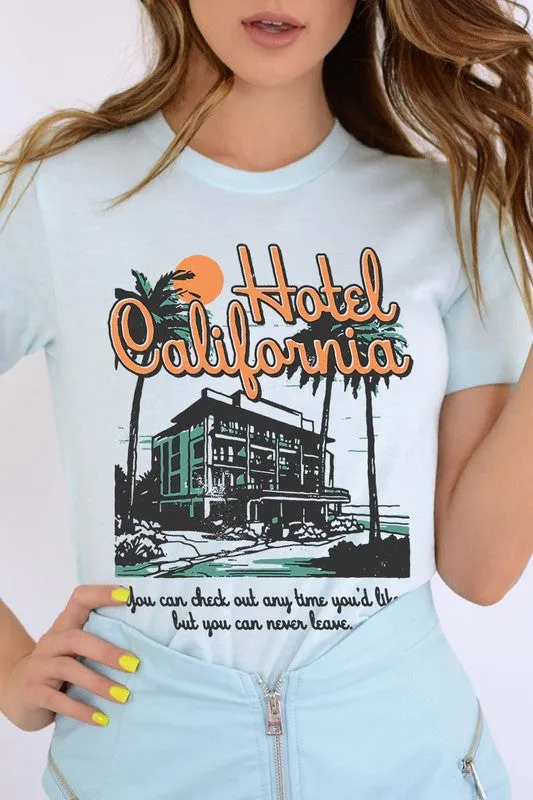 Hotel California Beach Summer Graphic T Shirts