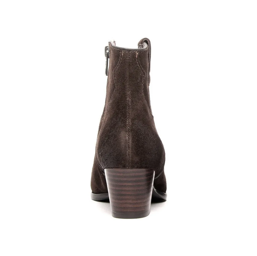 Houston Suede Leather Women's Heeled Ankle Boots