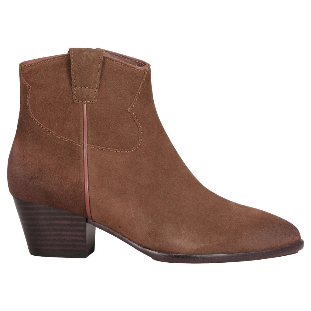 Houston Suede Leather Women's Heeled Ankle Boots