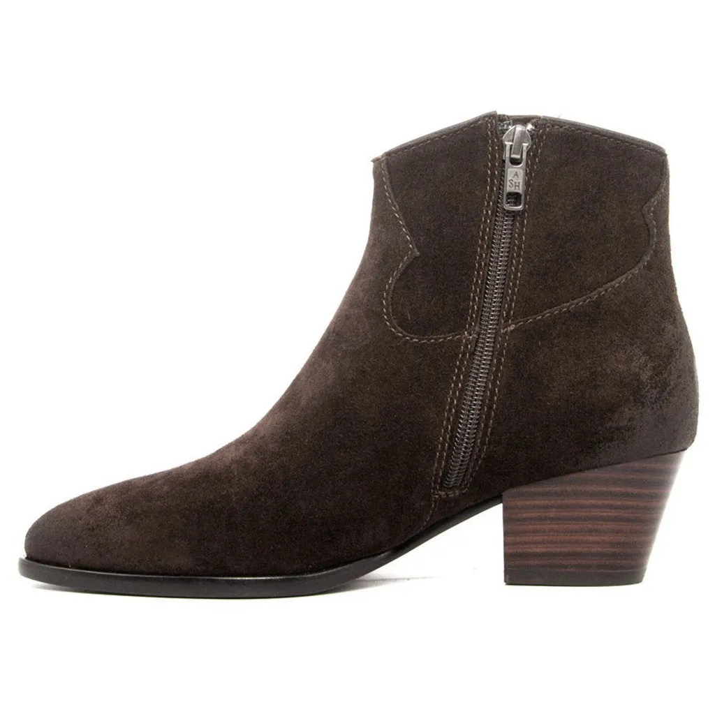 Houston Suede Leather Women's Heeled Ankle Boots