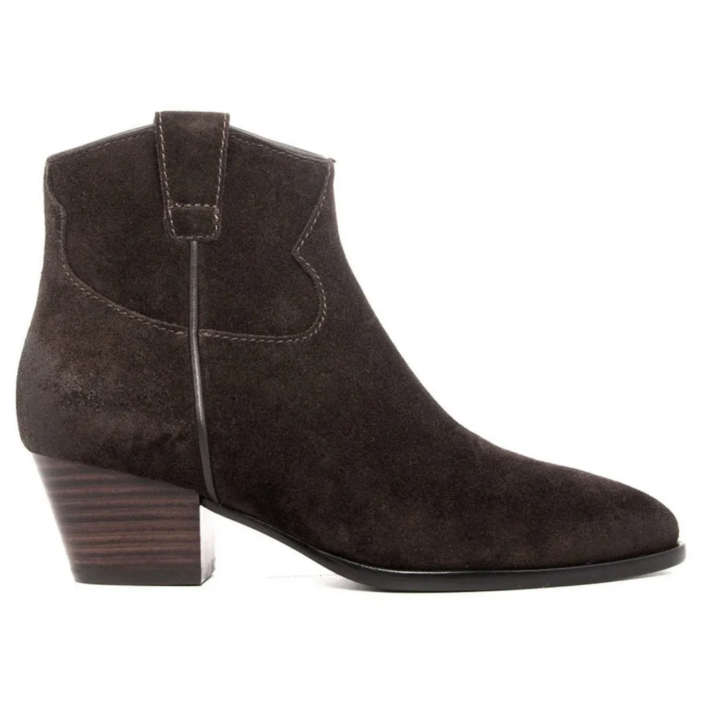 Houston Suede Leather Women's Heeled Ankle Boots