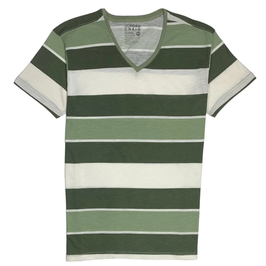 Jordan Craig Delray Premium V Neck T Shirt (Green) 8989V