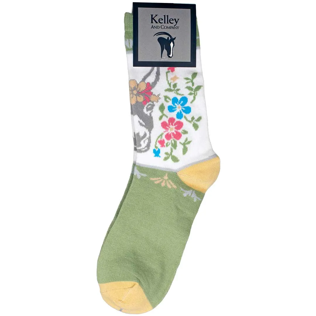 Kelley and Company Donkey Chic Crew Socks