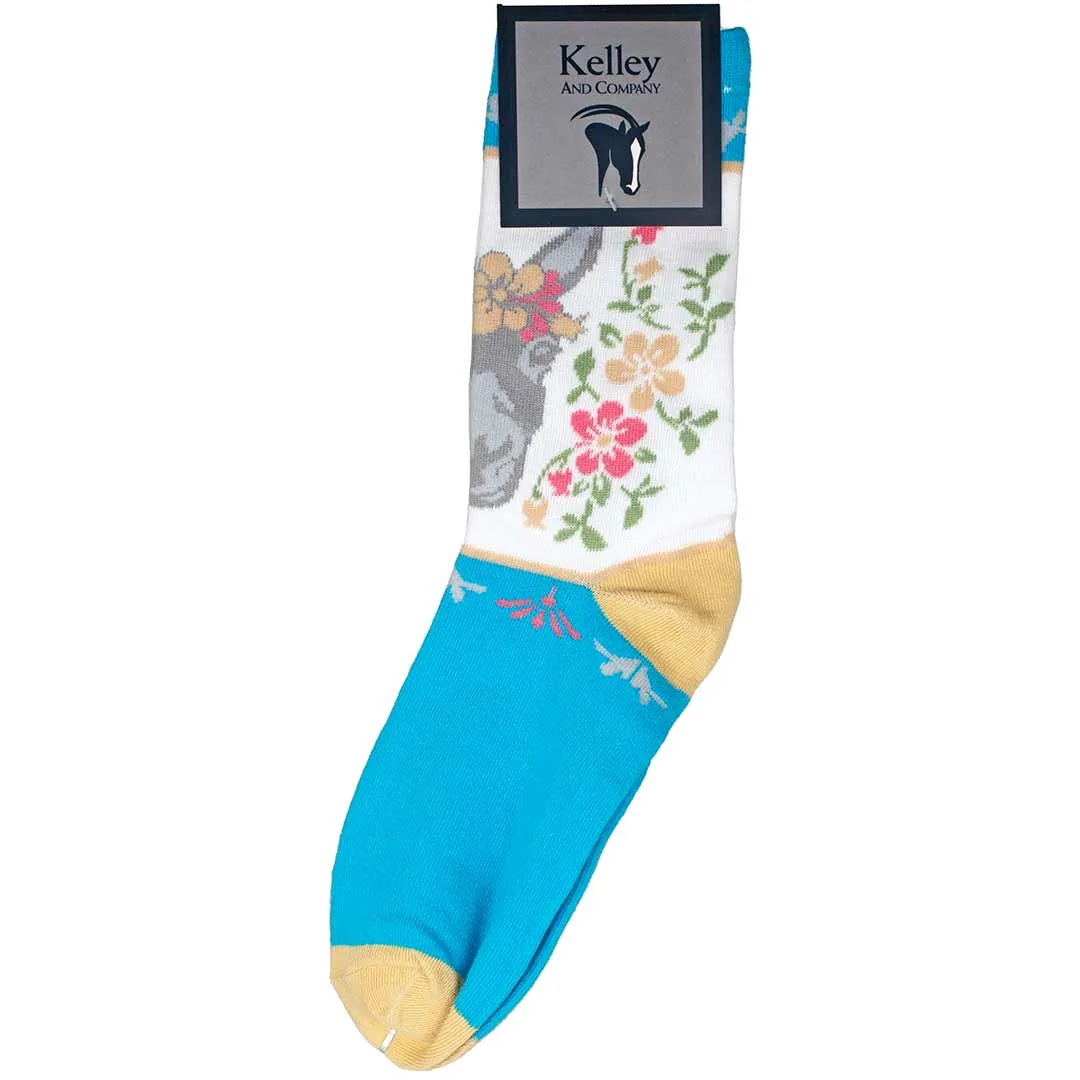 Kelley and Company Donkey Chic Crew Socks