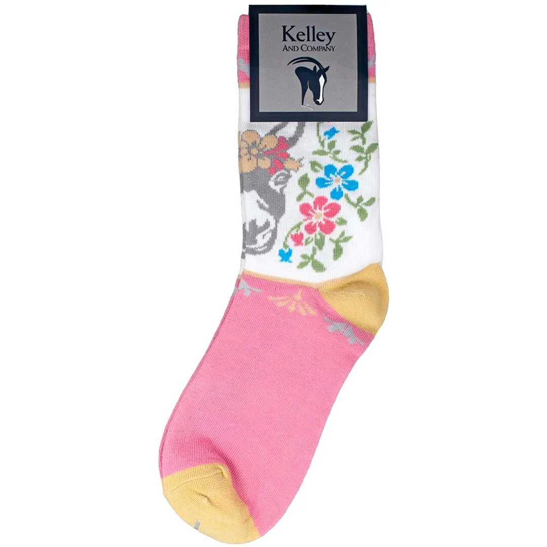 Kelley and Company Donkey Chic Crew Socks