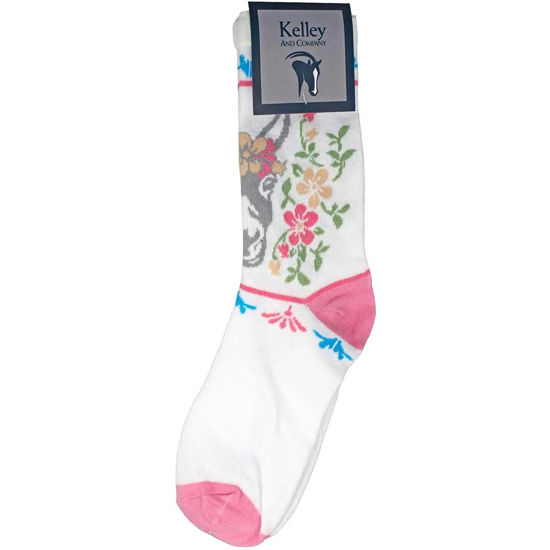 Kelley and Company Donkey Chic Crew Socks