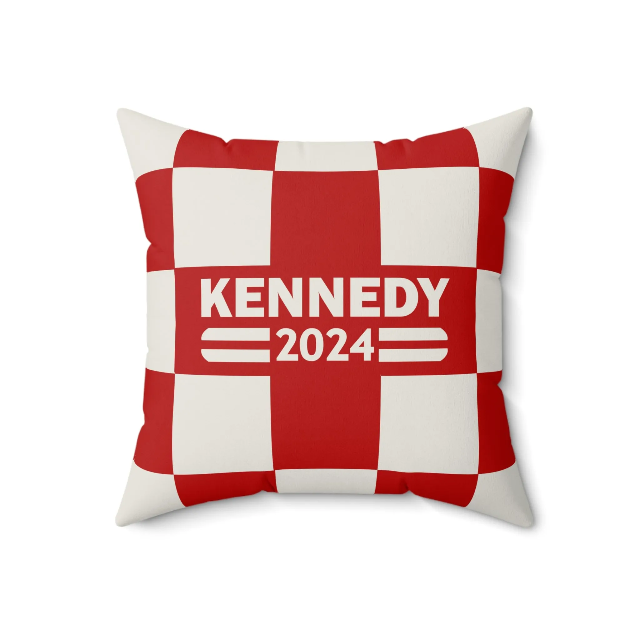 Kennedy Classic Checker Red Square Pillow