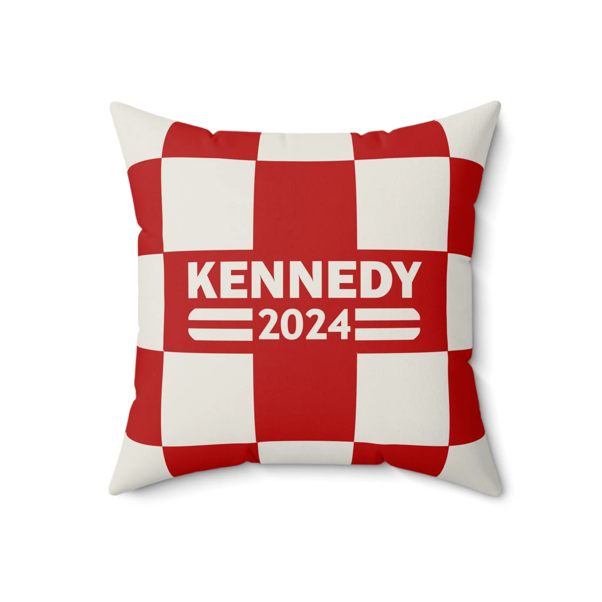 Kennedy Classic Checker Red Square Pillow