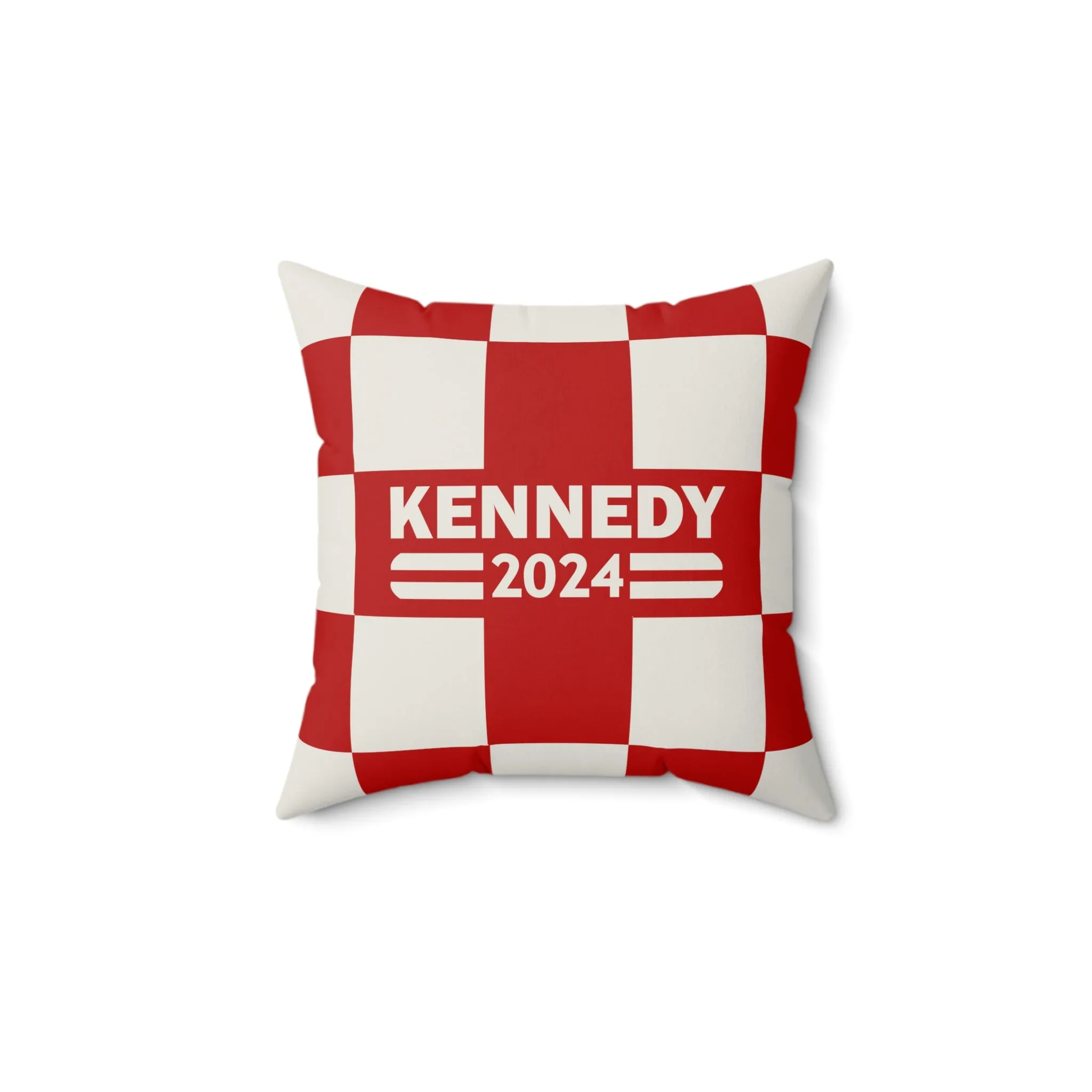 Kennedy Classic Checker Red Square Pillow