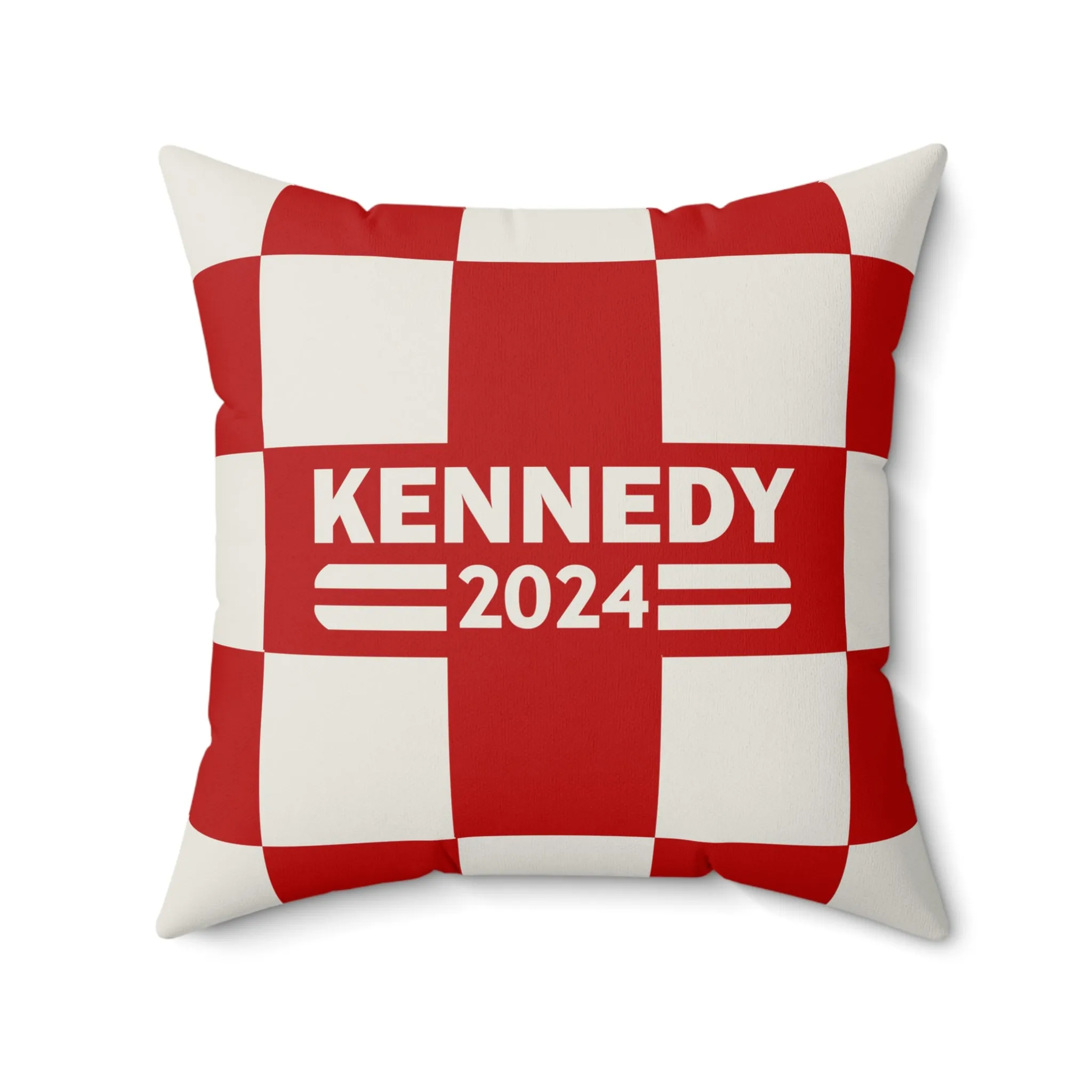 Kennedy Classic Checker Red Square Pillow