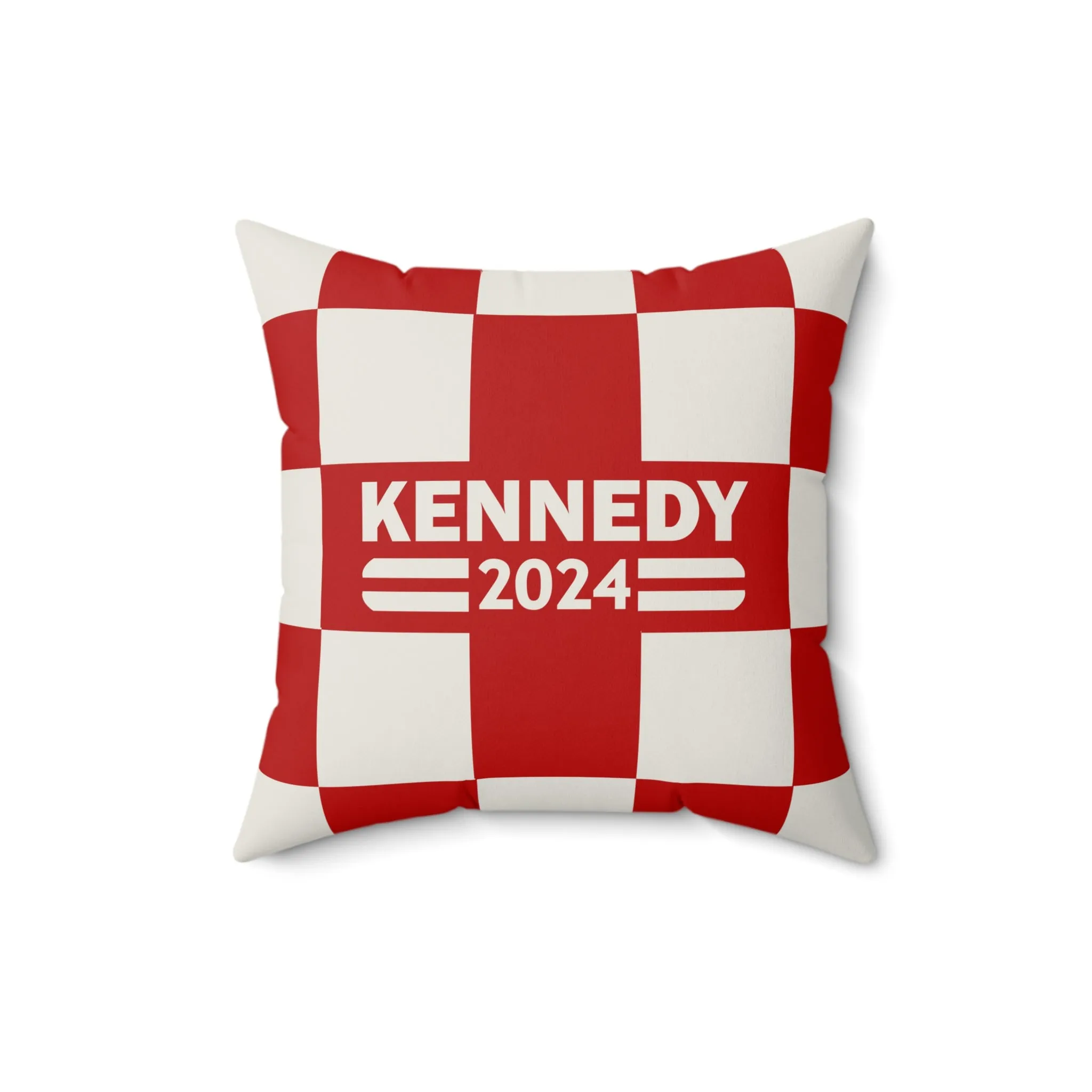 Kennedy Classic Checker Red Square Pillow