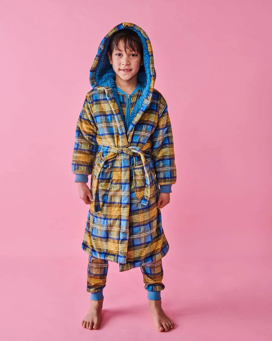 Kip & Co KIDS | Cosy Tartan Kuddle Kids Robe