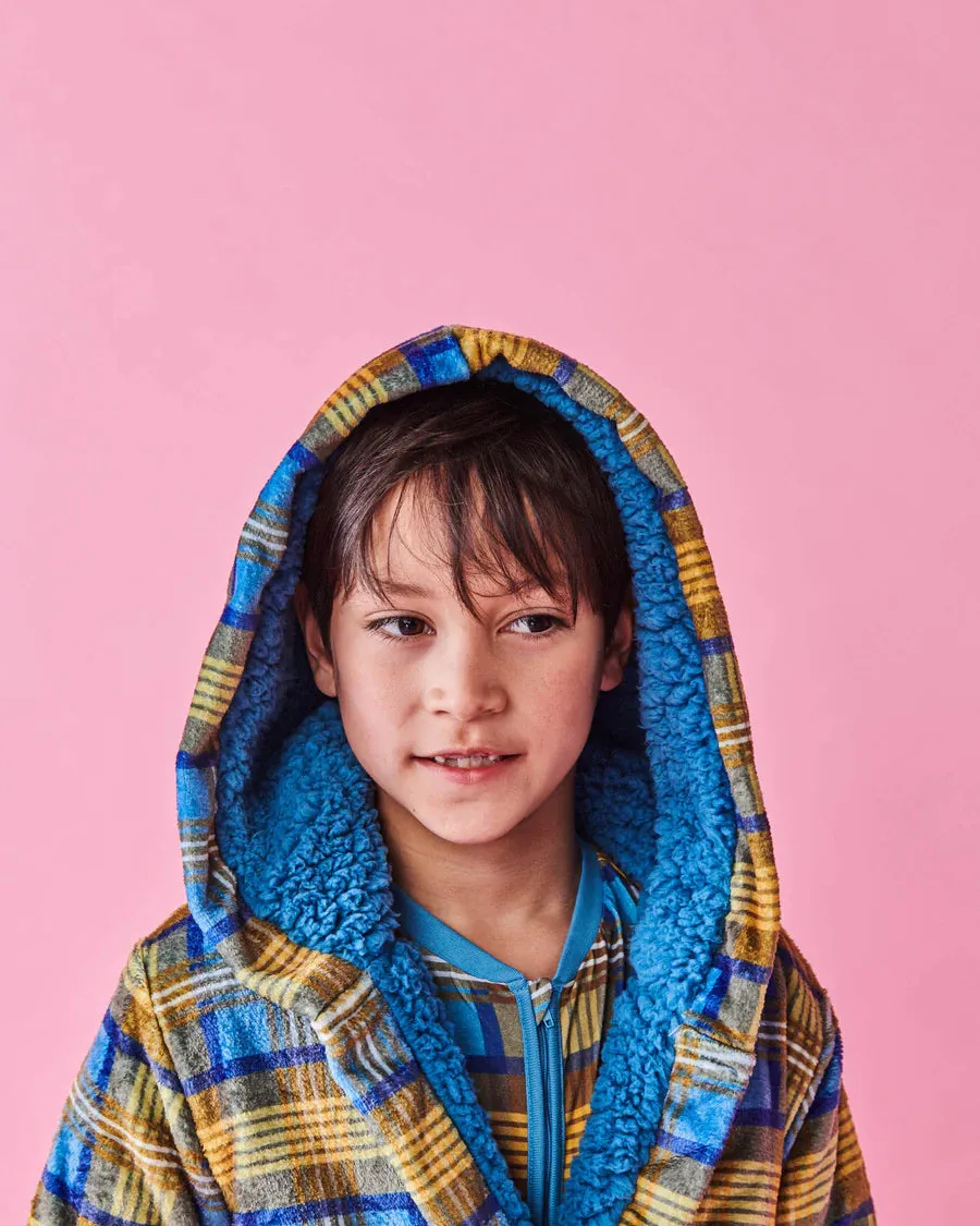 Kip & Co KIDS | Cosy Tartan Kuddle Kids Robe