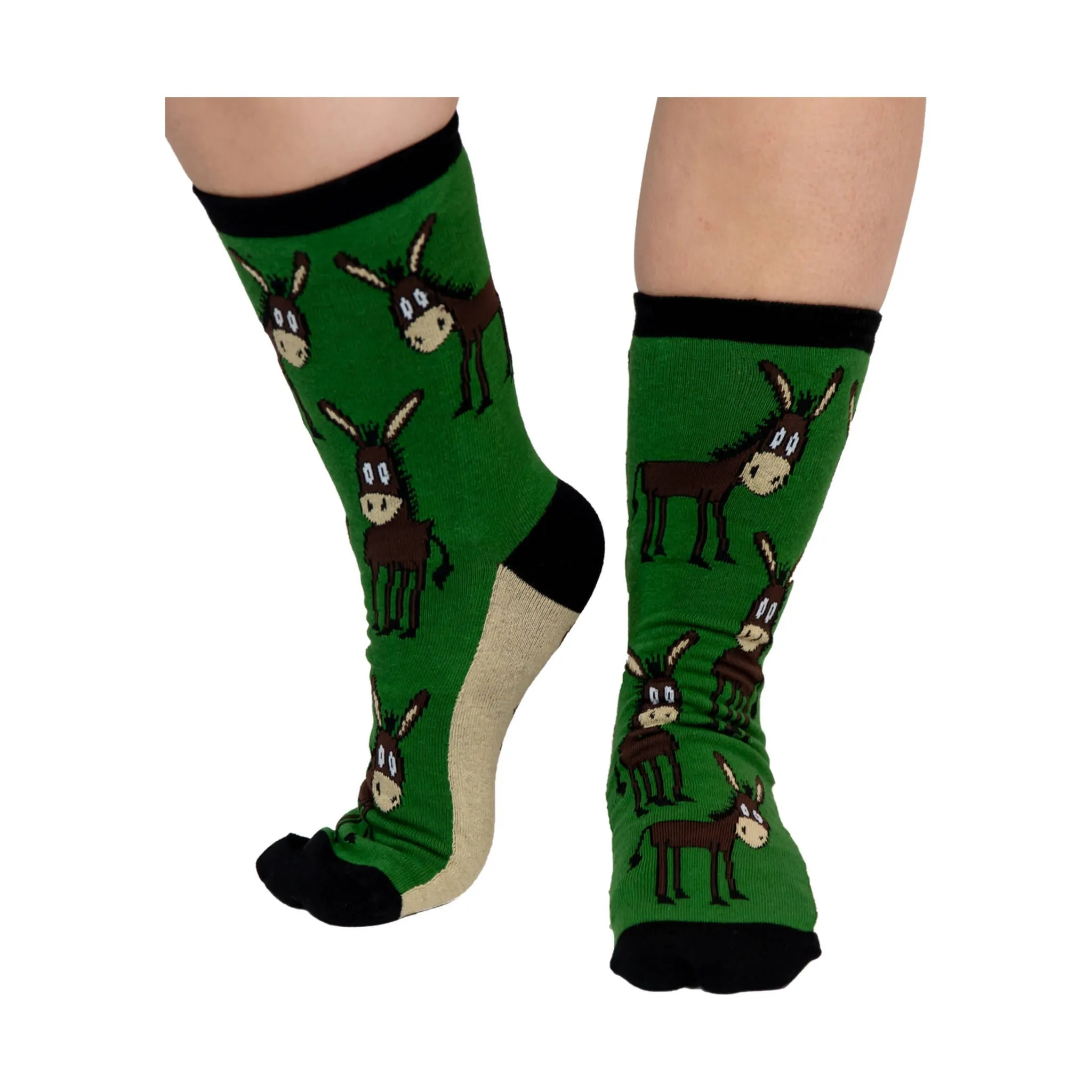 Lazy One Lazy Ass Donkey Crew Sock - Green