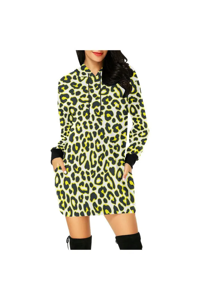 leopard tunic hood All Over Print Hoodie Mini Dress (Model H27)