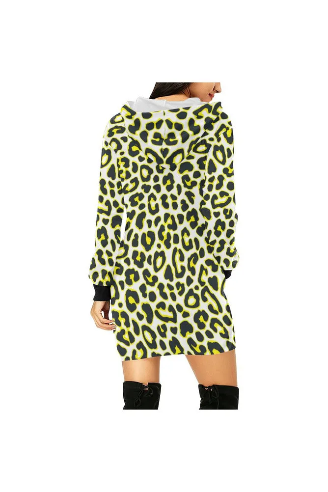 leopard tunic hood All Over Print Hoodie Mini Dress (Model H27)