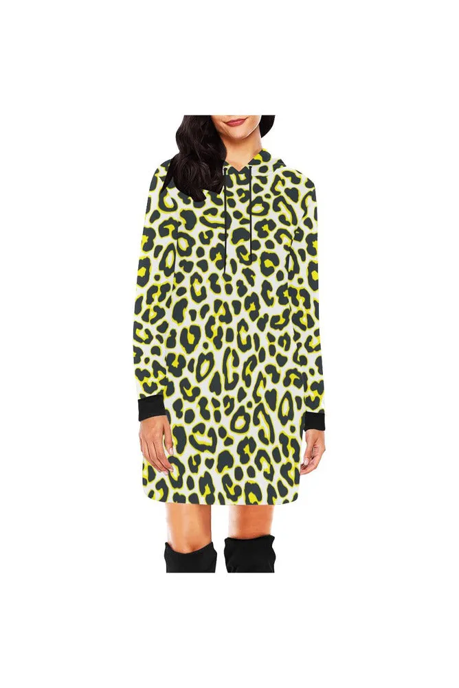 leopard tunic hood All Over Print Hoodie Mini Dress (Model H27)