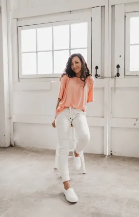 Lounge Jogger Sweat Pants in Heathered Ivory