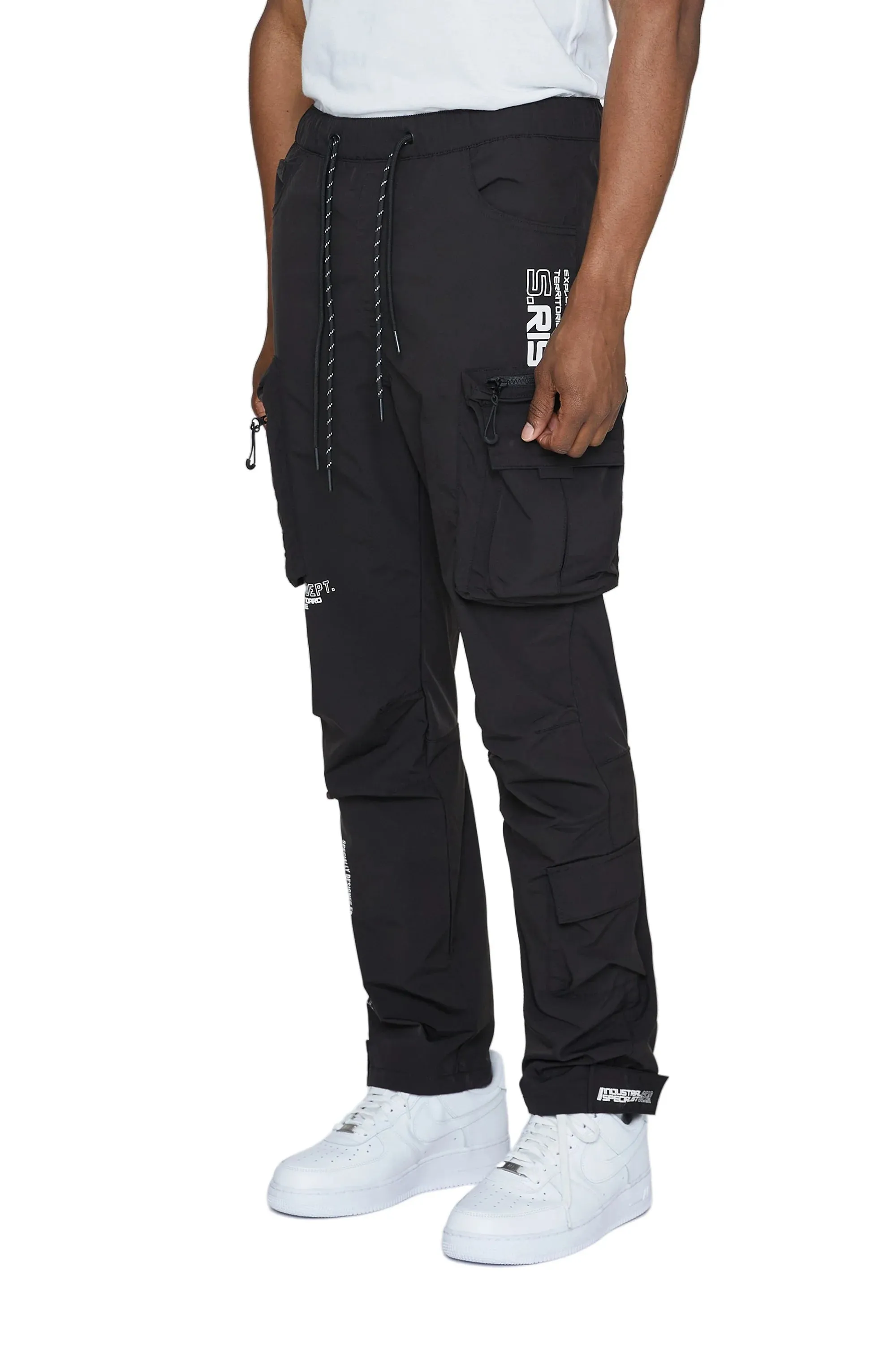 Men's Nylon Print Cargo Pants