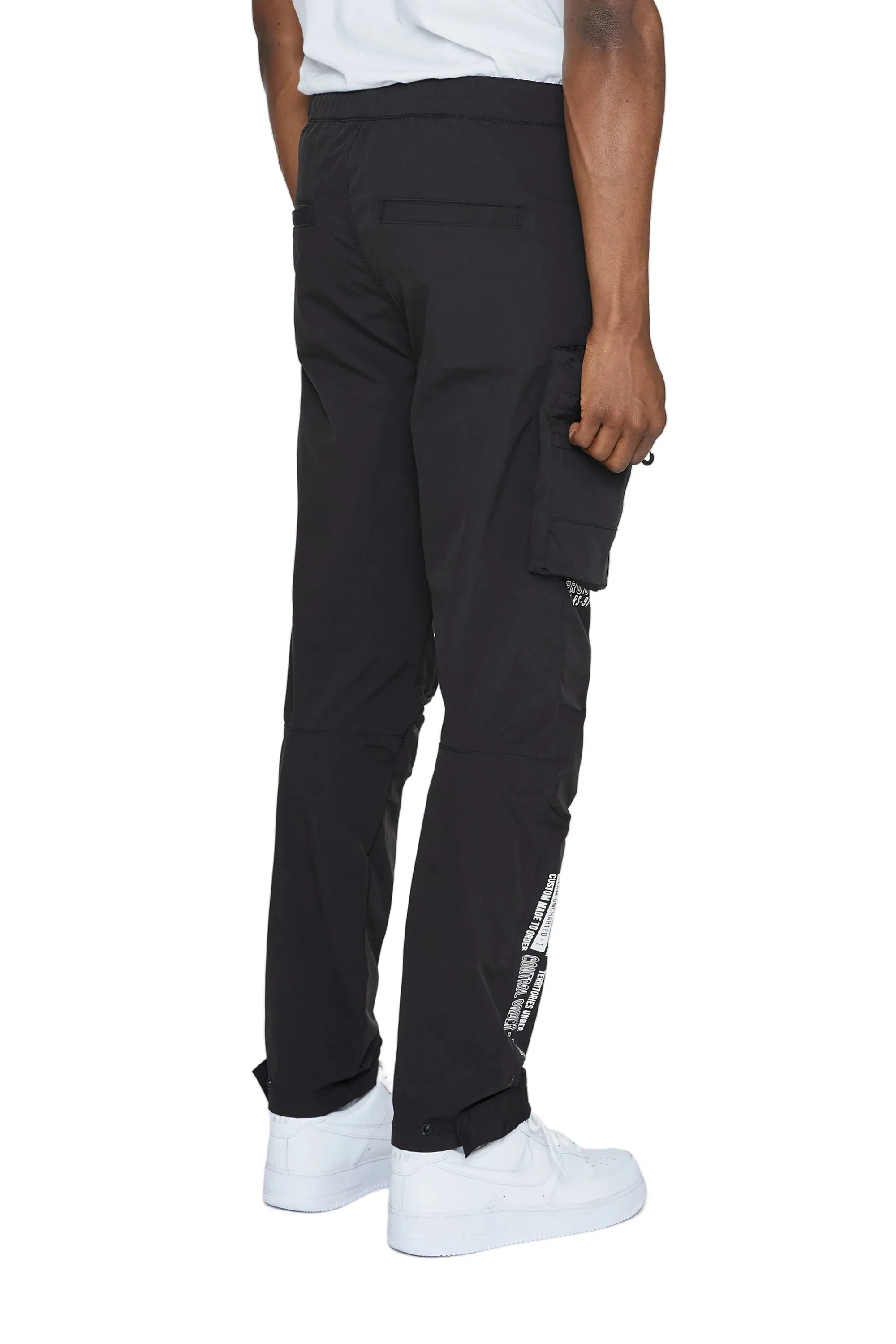 Men's Nylon Print Cargo Pants