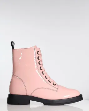 Minx Millie Ballet Pink Crinkle Patent Boot