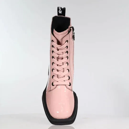 Minx Millie Ballet Pink Crinkle Patent Boot