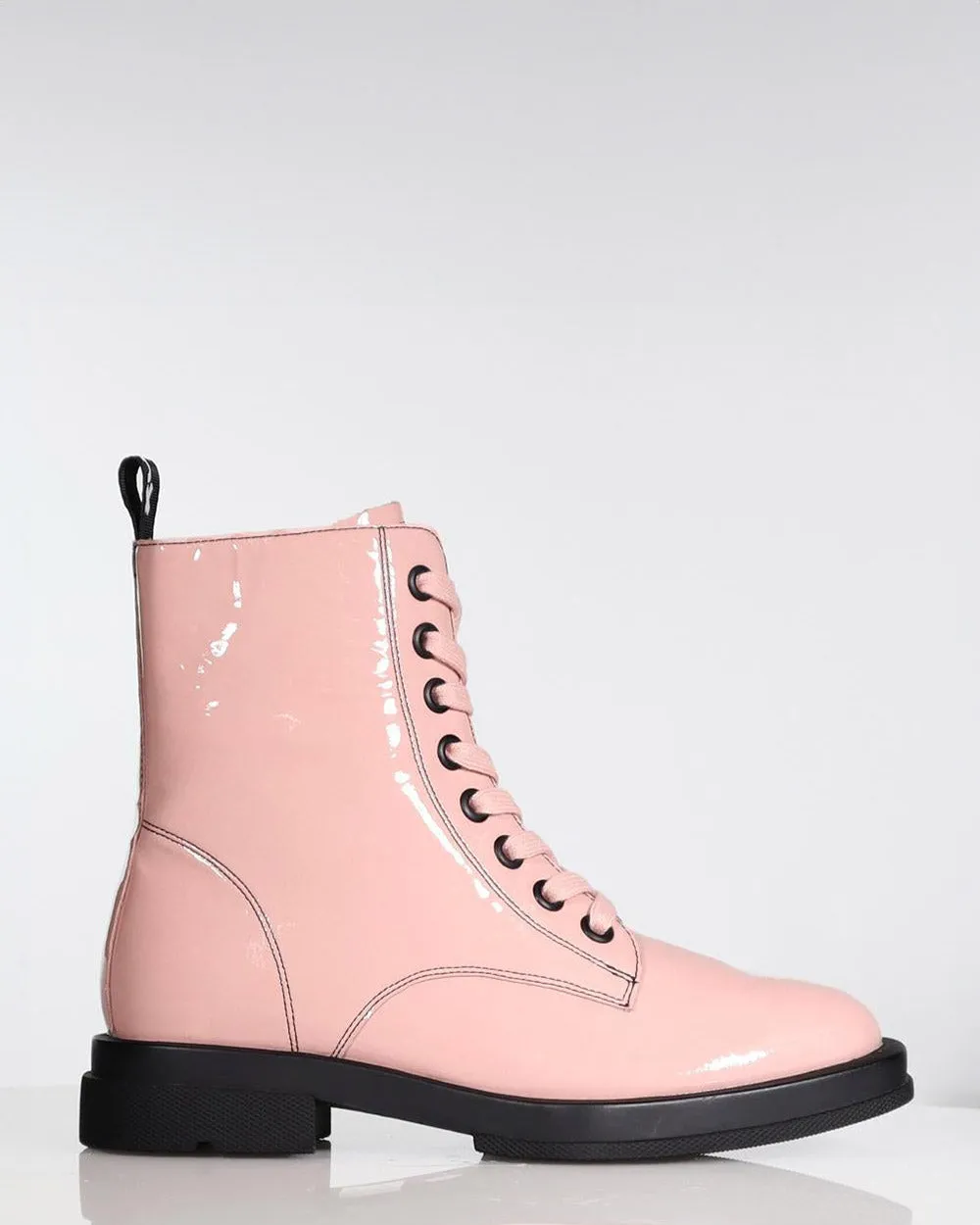 Minx Millie Ballet Pink Crinkle Patent Boot