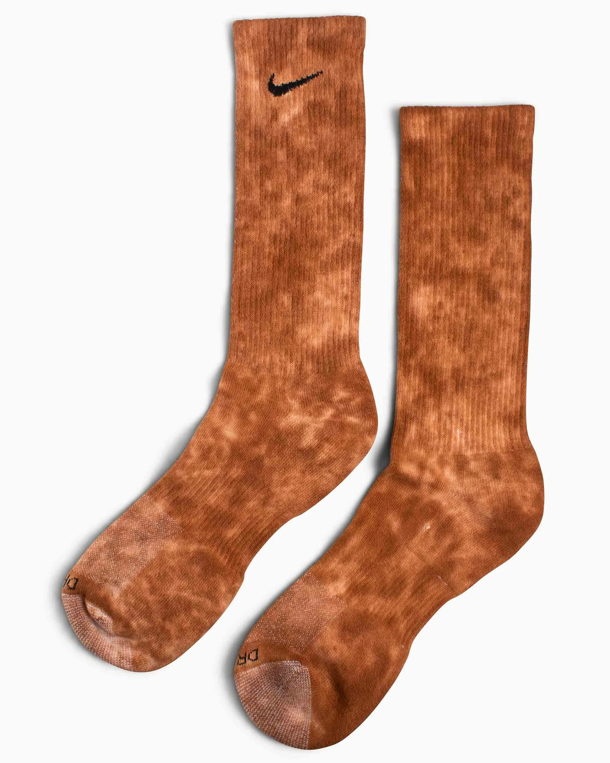 Nike Everyday Plus Cushioned Tie-Dye Crew Socks Brown (2 Pack)