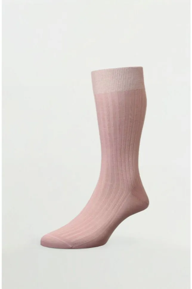 Pantherella - Danvers Dusky Pink Cotton English Made - Socks