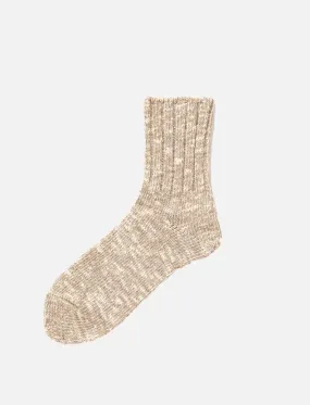 Rototo Slub Ankle Socks Beige