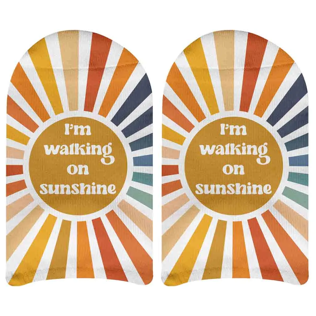 Self Affirmation Socks - Walking on Sunshine No Show Socks